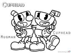 mugman coloring pages