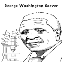 coloring page of george washington carver