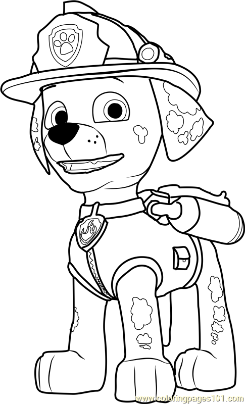 paw patrol marshall coloring page