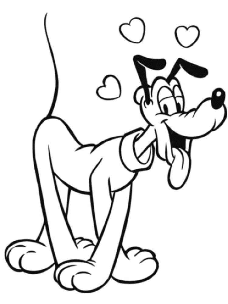 pluto coloring page
