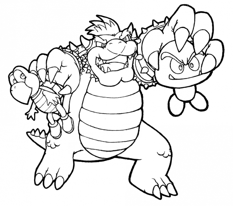 bowser’s fury coloring pages