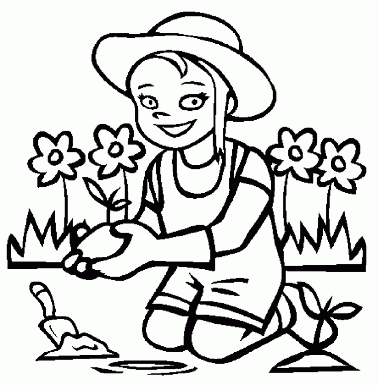 gardener coloring pages