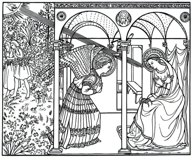 annunciation coloring page annunciation coloring page