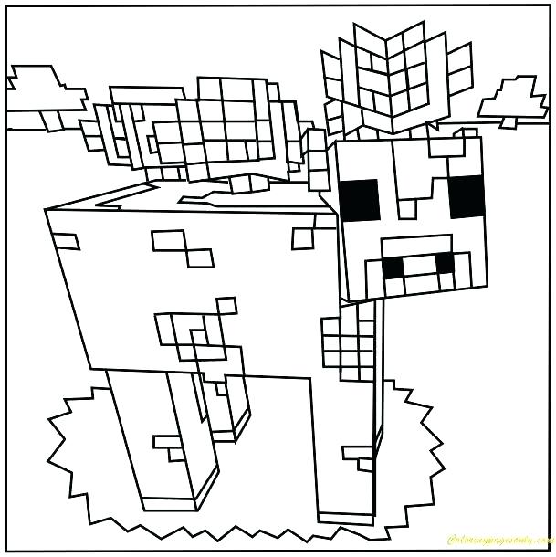 minecraft animals coloring pages