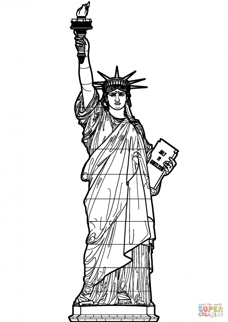 free statue of liberty coloring pages