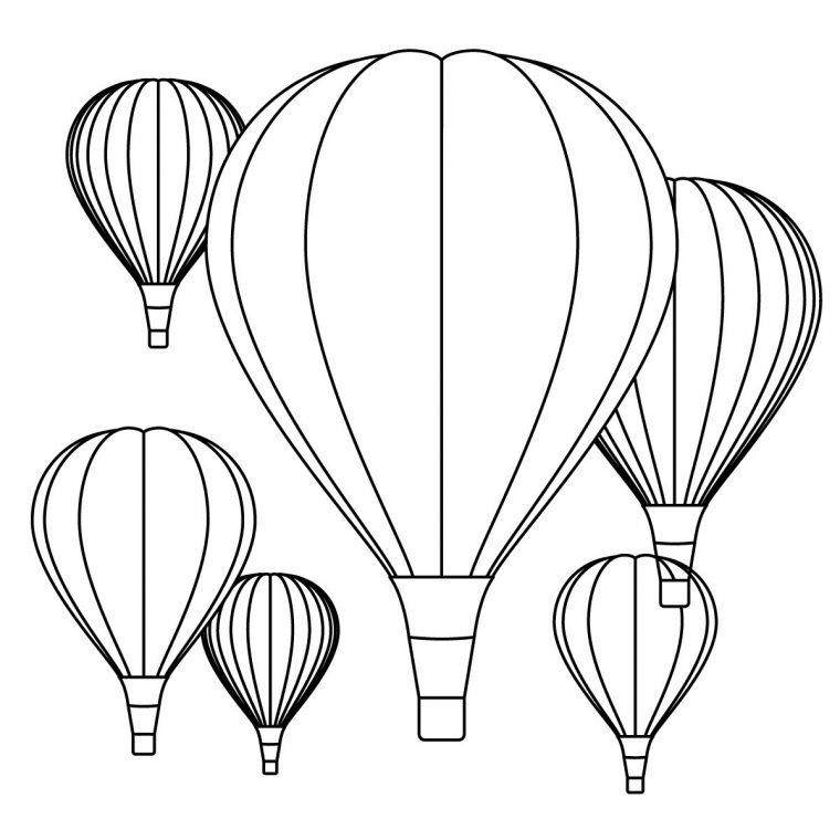 coloring page hot air balloon coloring page hot air balloon