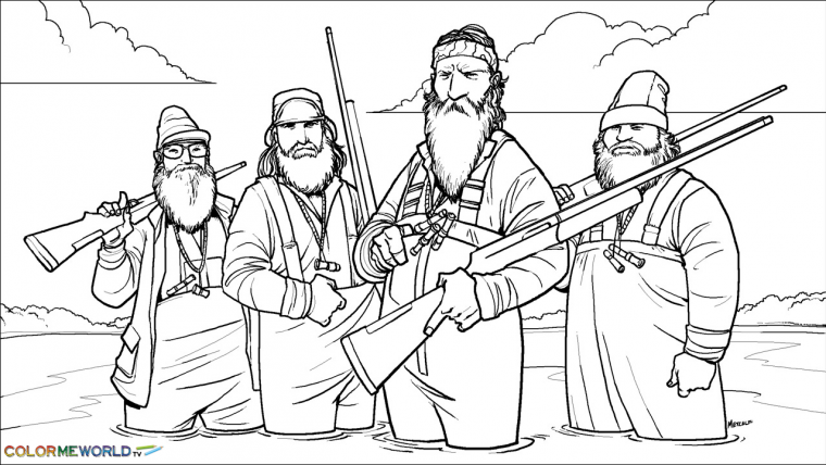 duck hunting coloring pages