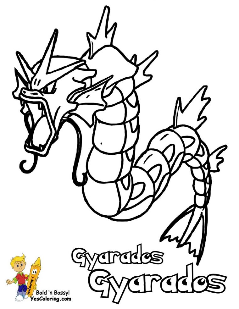 pokemon gyarados coloring pages