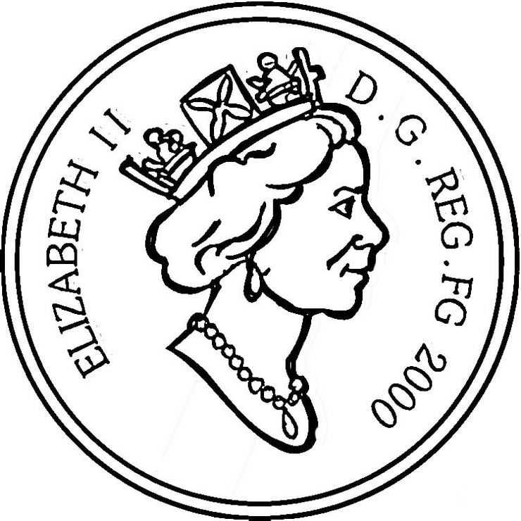 queen elizabeth coloring page
