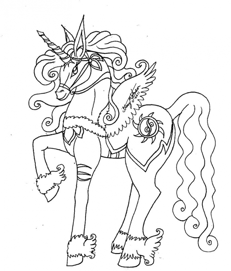 princess unicorn printable coloring pages