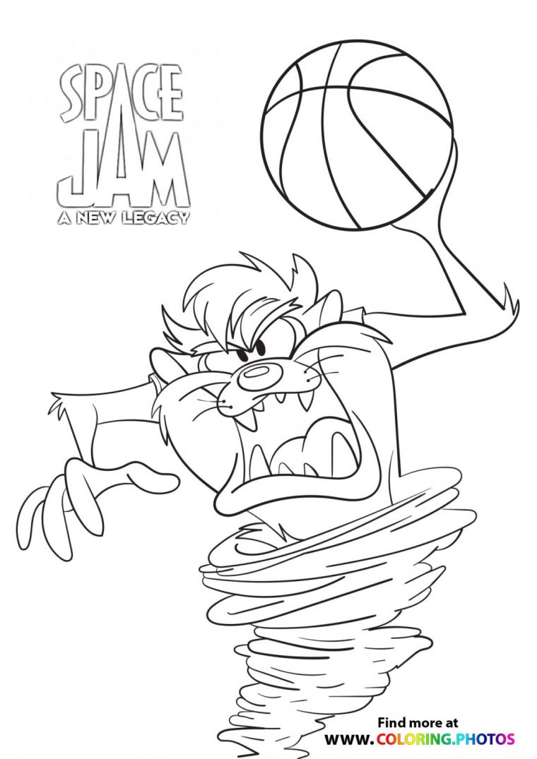 printable space jam coloring pages