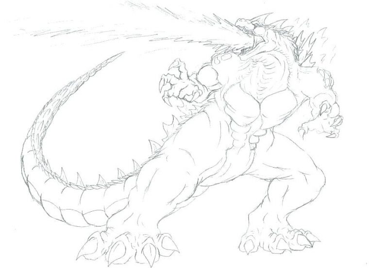 mechagodzilla coloring page