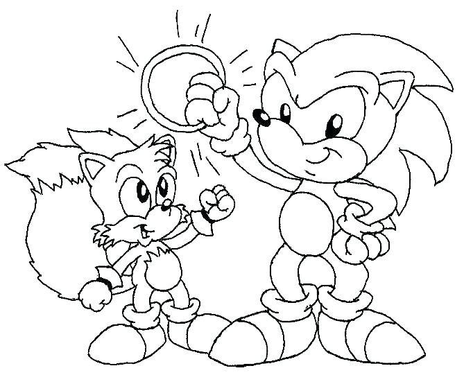 sonic tails knuckles coloring pages