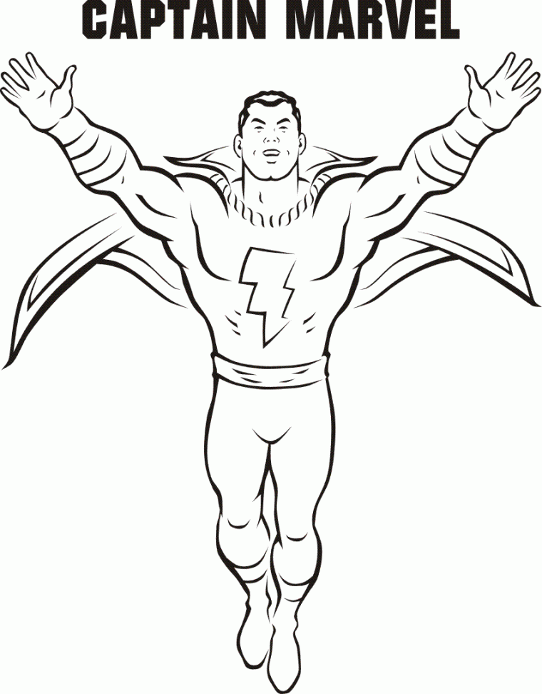 captain marvel coloring page captain marvel coloring page
