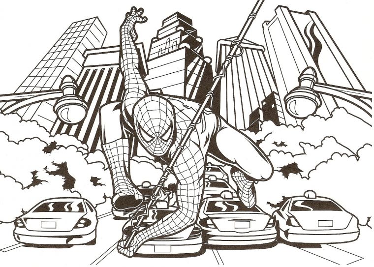 spiderman and friends coloring pages