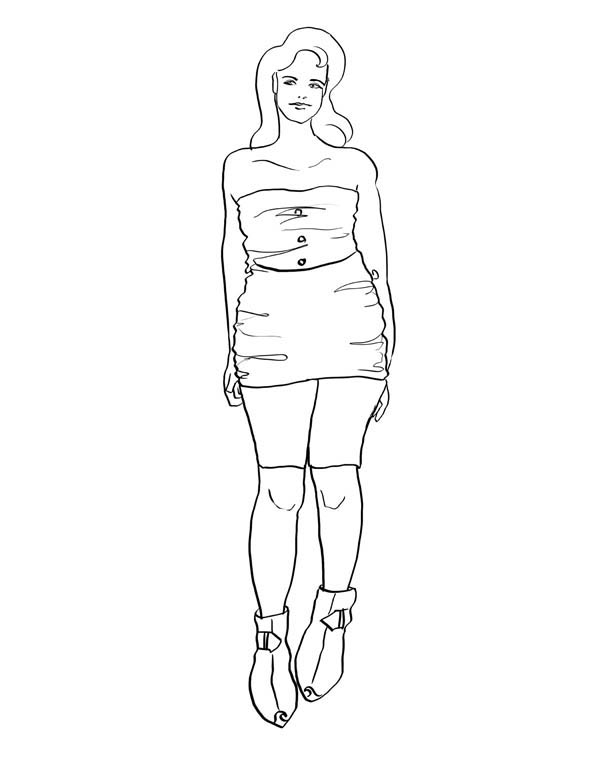 model coloring pages