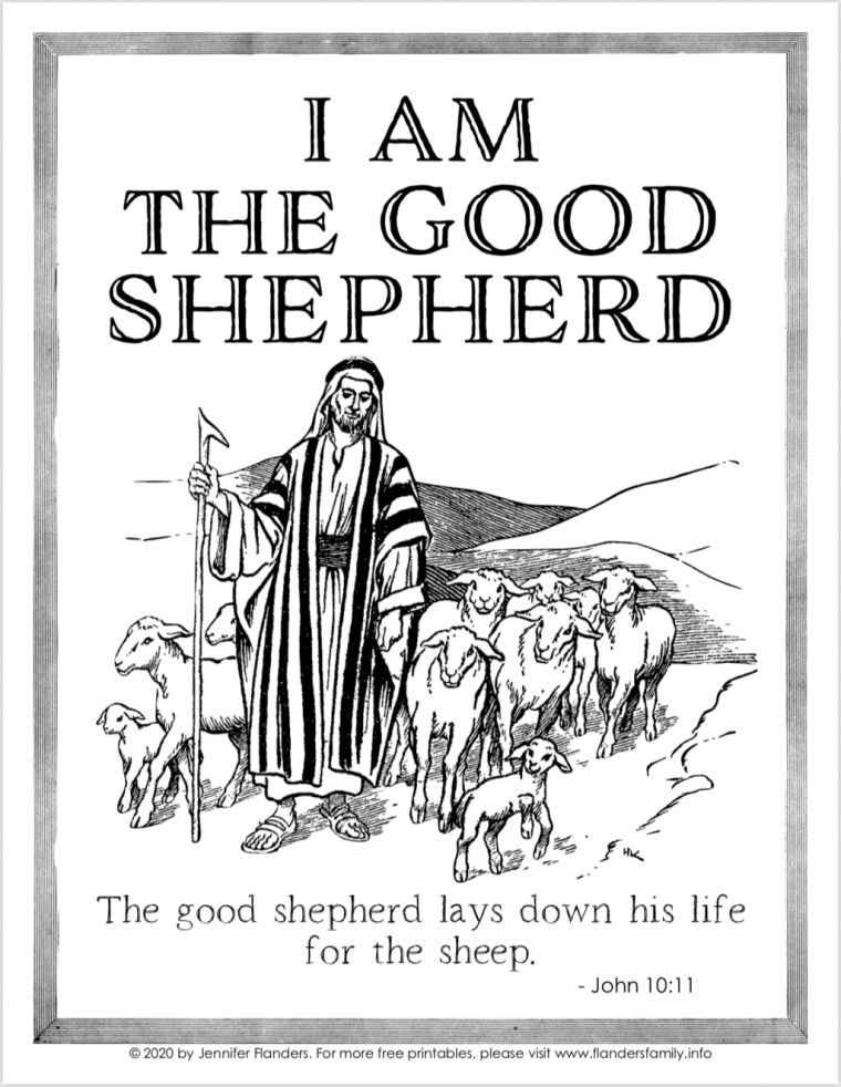 the lord is my shepherd coloring page