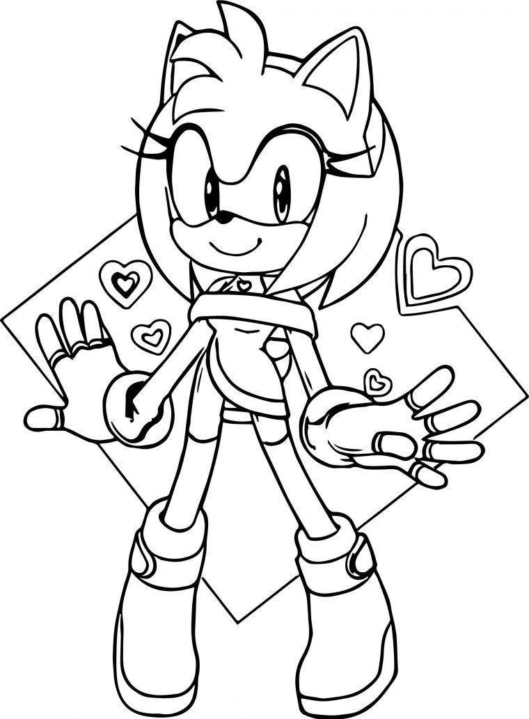 sonic and amy coloring page sonic and amy coloring page