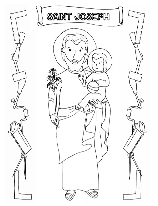st joseph coloring page st joseph coloring page