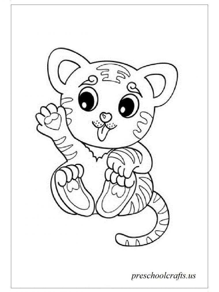 baby tiger coloring page baby tiger coloring page