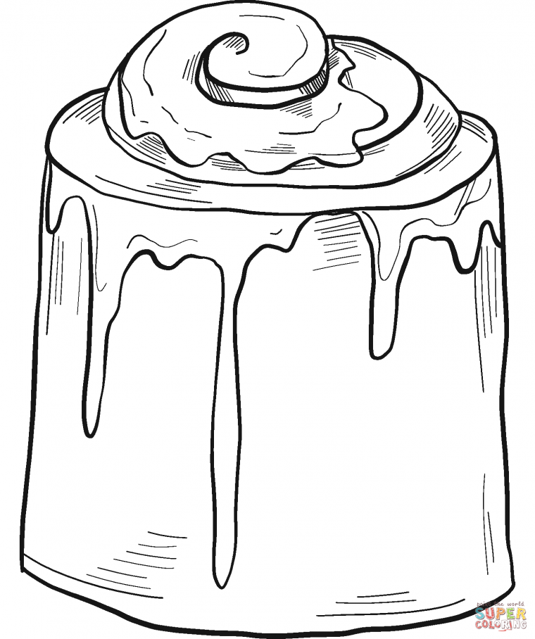 cinnamon roll coloring pages