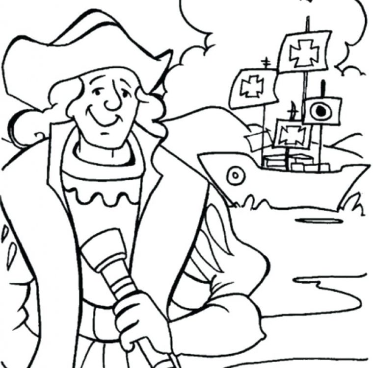 christopher columbus coloring page christopher columbus coloring page