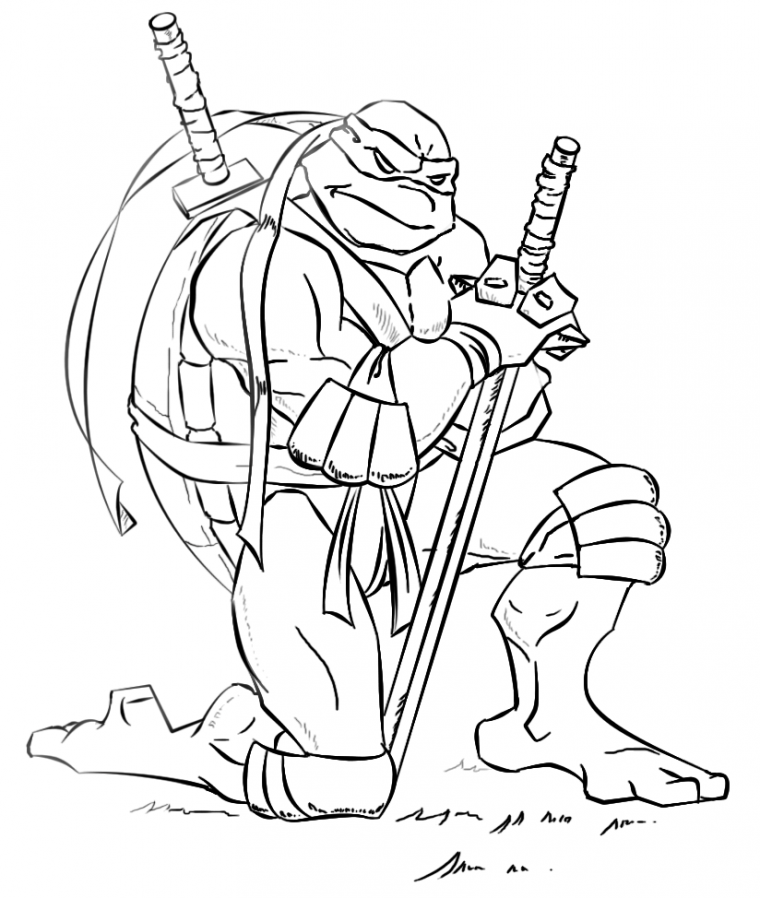 michelangelo coloring page