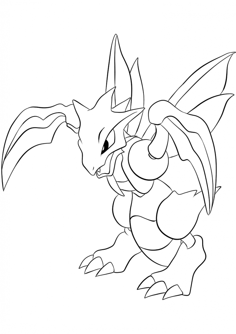 scyther coloring pages