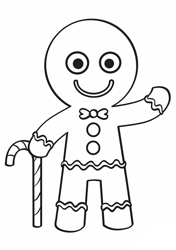 gingerbread man coloring page pdf