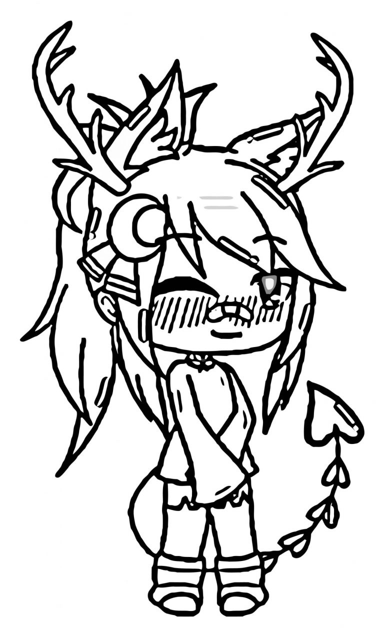 wolf gacha life coloring pages