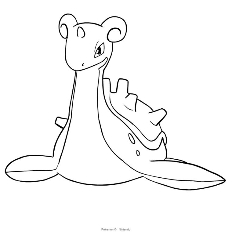 lapras coloring page