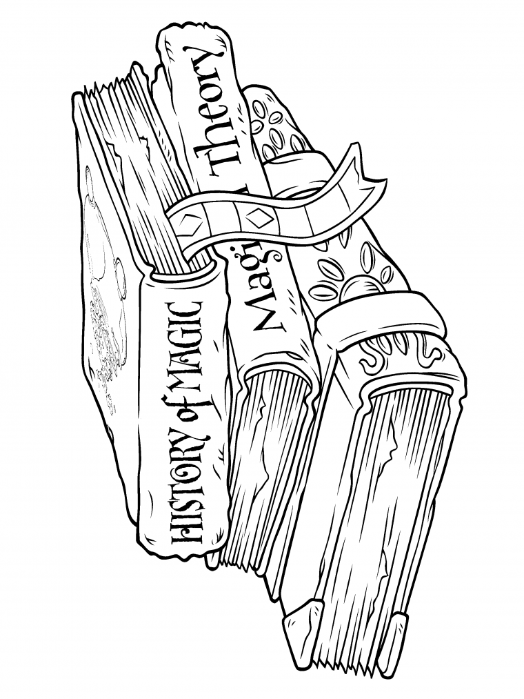 harry potter coloring book finished pages