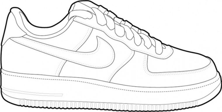 nike air force 1 coloring page
