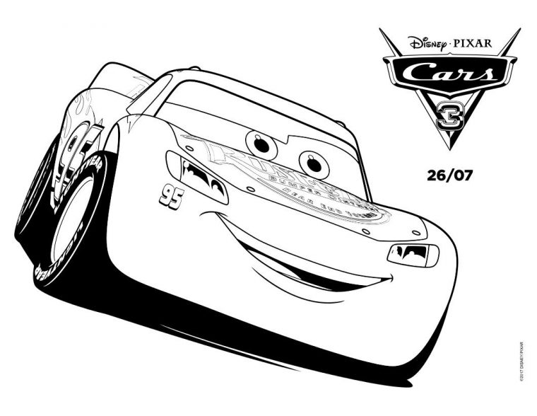 cars 3 lightning mcqueen coloring page