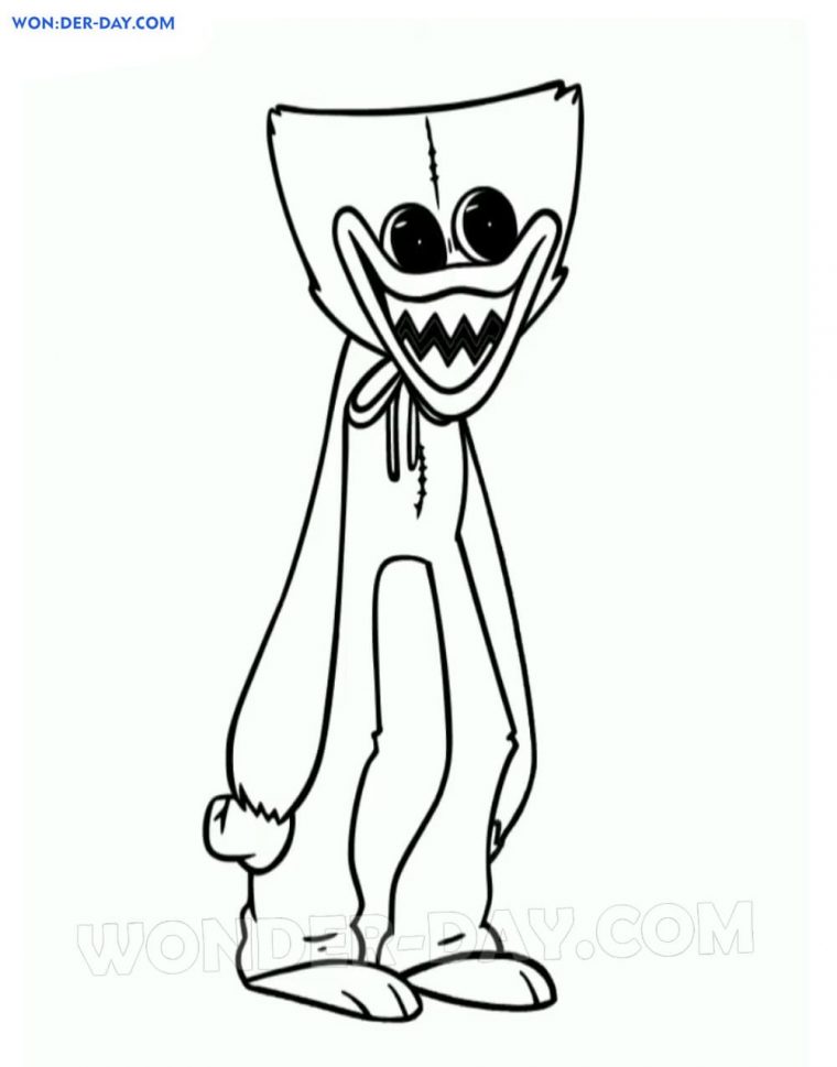 huggy-wuggy coloring page