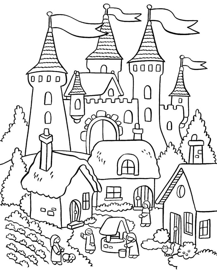 castles coloring pages