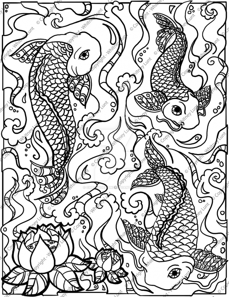 koi coloring page