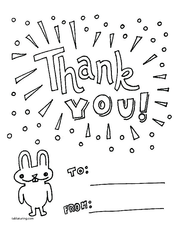free thank you coloring pages