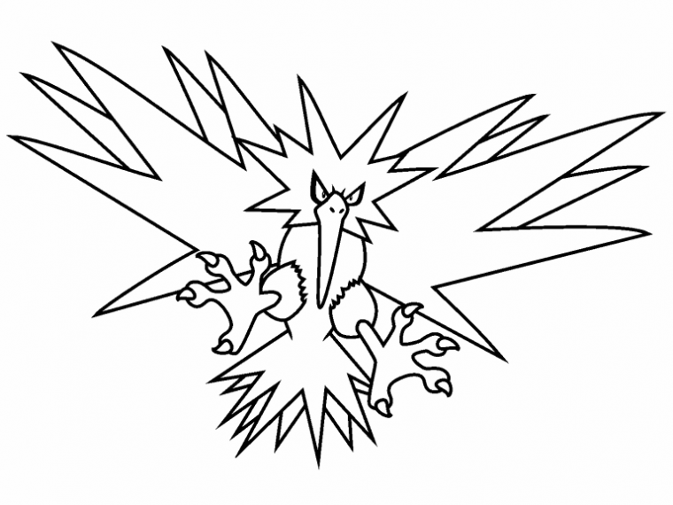 zapdos coloring page zapdos coloring page