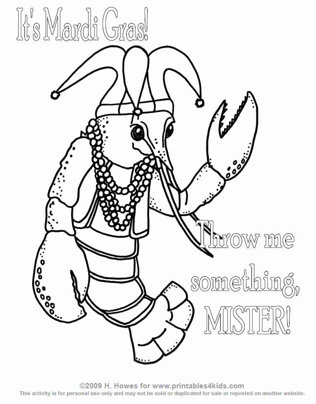 free mardi gras coloring book pages