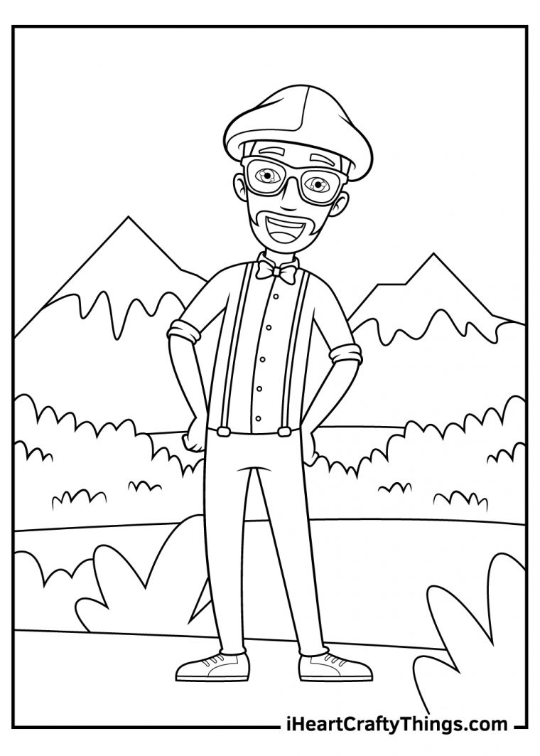 free blippi coloring pages