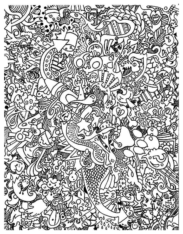 easy doodle coloring pages