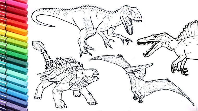 jurassic world carnotaurus coloring pages