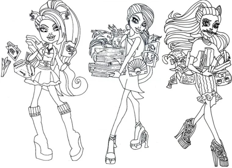 monster high printable coloring pages