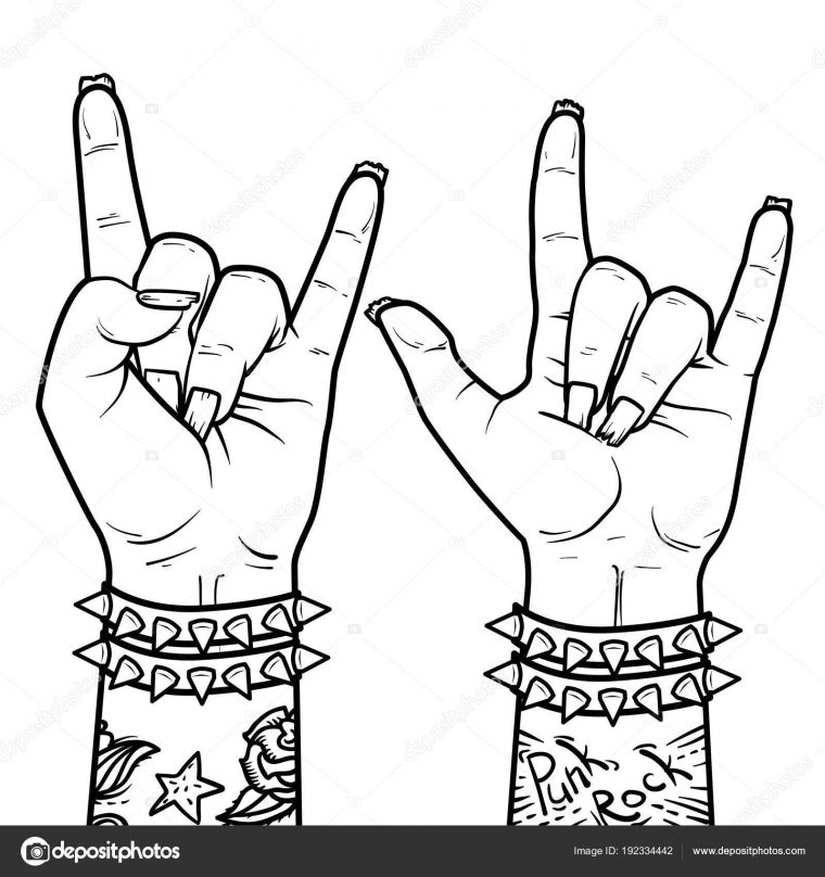 the rock coloring page