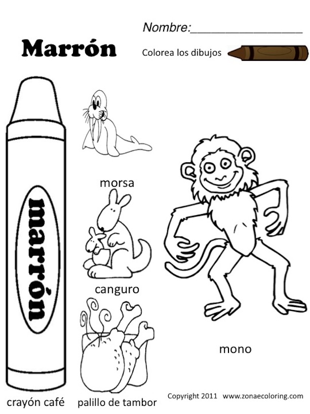 free printable spanish coloring pages
