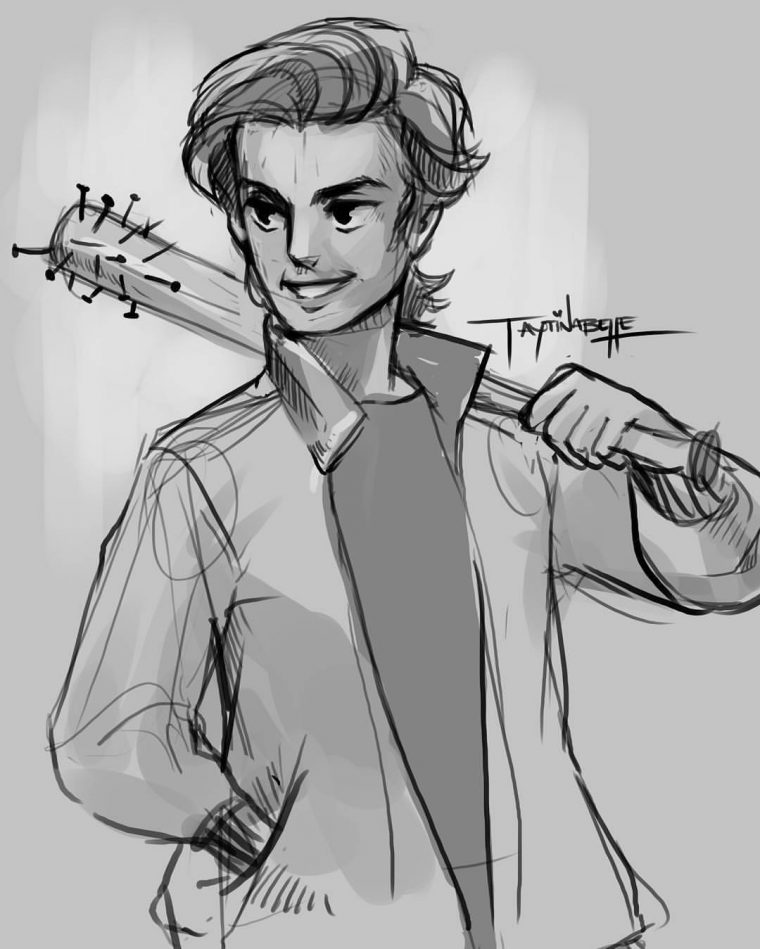 steve harrington coloring pages