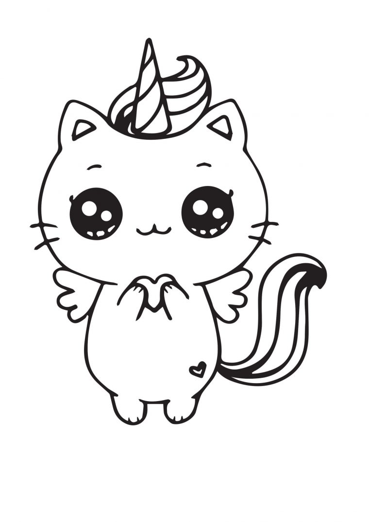 kittycorn coloring page