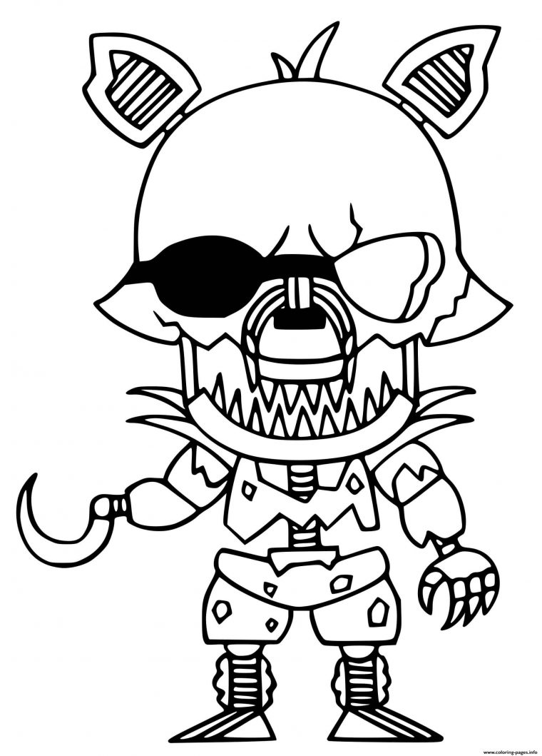 fnaf foxy coloring page