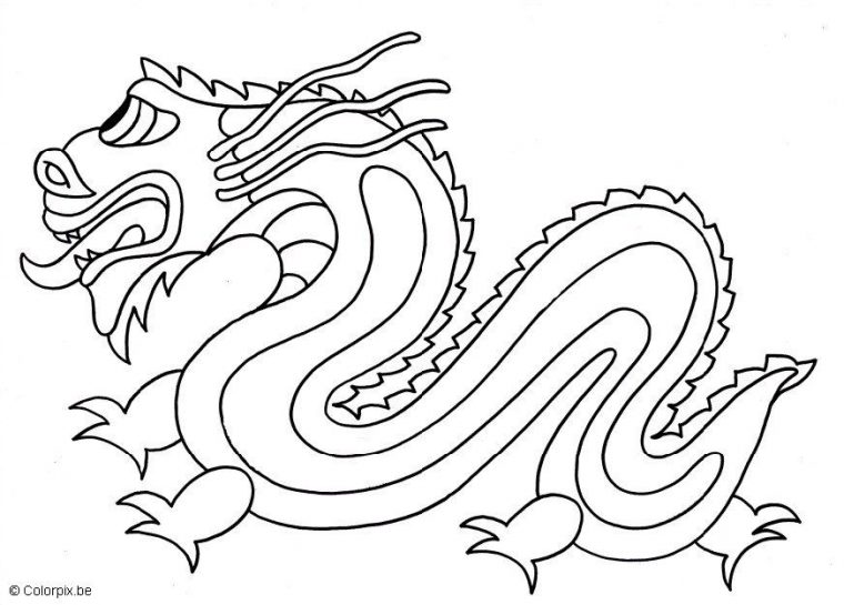 printable chinese dragon coloring pages